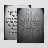 Epic Party Invitation Kaart (Voorkant / Achterkant)