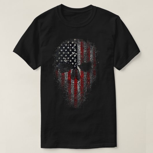 Epic Patriotic Skull Amerikaanse vlag Amerikaanse  T-shirt (Design voorkant)