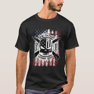 Epic Patriottische Een Natie Onder God Militaire P T-shirt