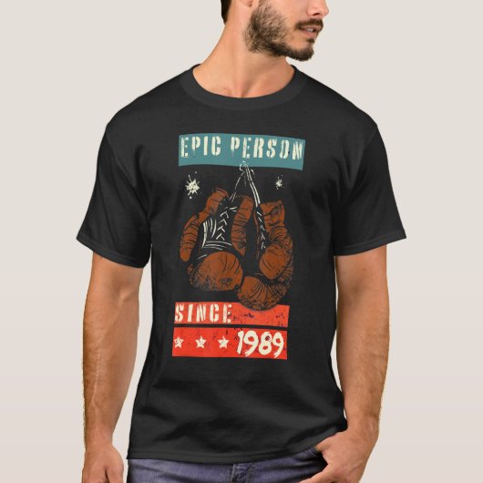 Epic Persoon Sinds 1989 Verjaardag Oude Bokshandsc T-shirt (Voorkant)