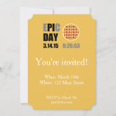 EPIC PI DAY Party Invitation Kaart (Voorkant)