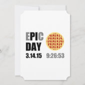 EPIC PI DAY Party Invitation Kaart (Achterkant)
