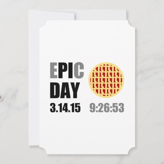 EPIC PI DAY Party Invitation Kaart (Achterkant)