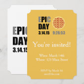 EPIC PI DAY Party Invitation Kaart (Voorkant / Achterkant)