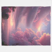 Epic Pink Summer Sky Fleece Deken (Voorkant (Horizontaal))