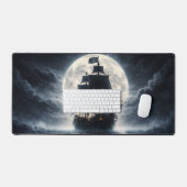 Epic Pirate Ship Moon Mouse Pad – Dark Ocean Pirat (Keyboard & Muis)