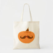 Epic Pumpkin Mustache Jack-O-Lantern Design Tote Bag (Voorkant)