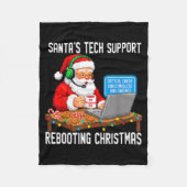 Epic Rebooting Support Tech Santa's Fleece Deken (Voorkant)