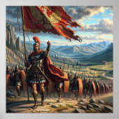 Epic Red Realistic Roman Legion Landschap Poster (Voorkant)