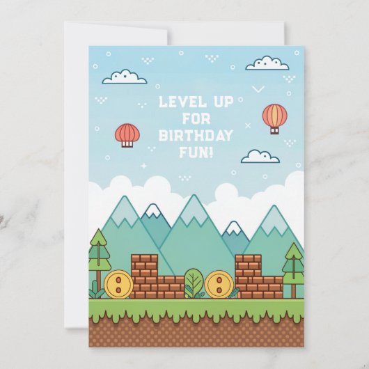 Epic Retro Game Party Kaart (Achterkant)