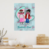 Epic Retro Sock Hop Monkey Cartoon Characters Poster (Keuken)