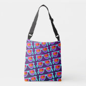 Epic Retro Sunset Sunglazen Fun Sunshine Pattern Crossbody Tas (Voorkant)