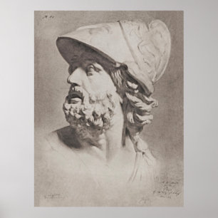 Epic Roman Helmet Head Poster - Tijdloos ontwerp