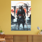 Epic Samurai in de hemel en wolken Canvas Afdruk (Insitu (Woonkamer))