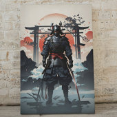 Epic Samurai in de hemel en wolken Canvas Afdruk