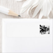 Epic Samurai Rider Manga Art Print Etiket (Insitu)