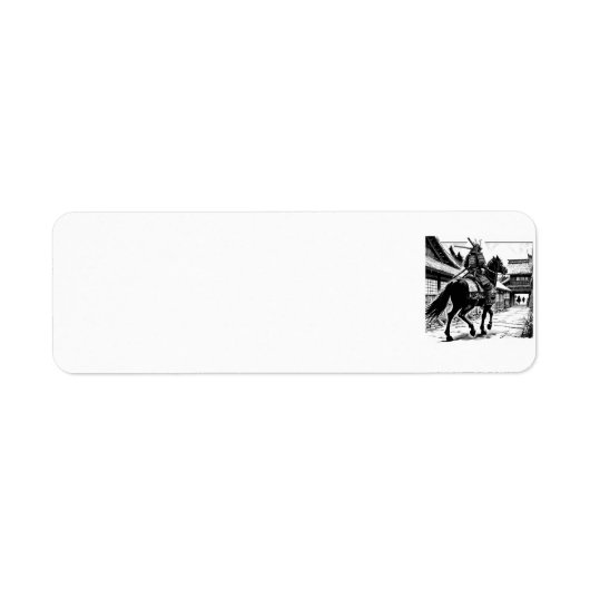 Epic Samurai Rider Manga Art Print Etiket (Voorkant)