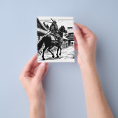 Epic Samurai Rider Manga Art Print Flyer (Hand)