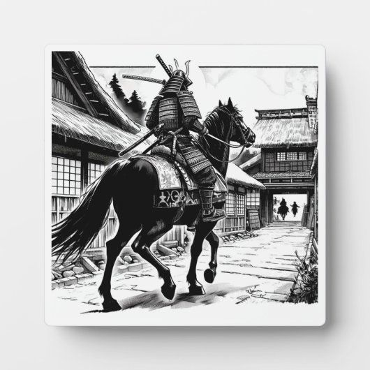 Epic Samurai Rider Manga Art Print Fotoplaat (Voorkant)