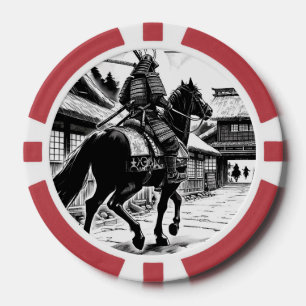 Epic Samurai Rider Manga Art Print Poker Chips