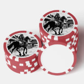 Epic Samurai Rider Manga Art Print Poker Chips (Opstapeling)
