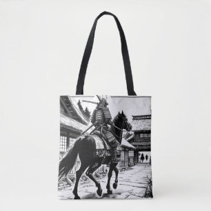 Epic Samurai Rider Manga Art Print Tote Bag