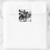 Epic Samurai Rider Manga Art Print Vierkante Sticker (Tas)