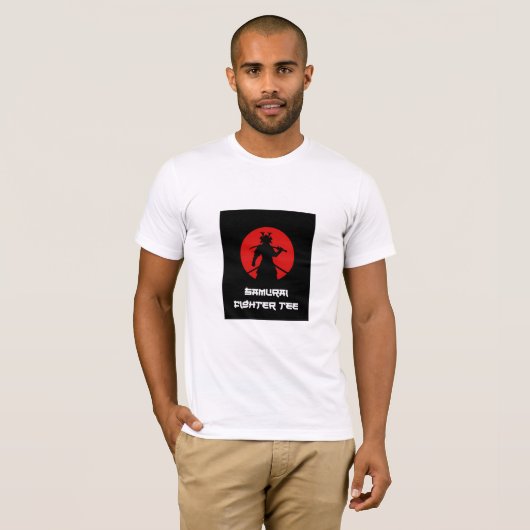 Epic Samurai Warrior Tee | Standing With Sword  T-shirt (Voorkant volledig)