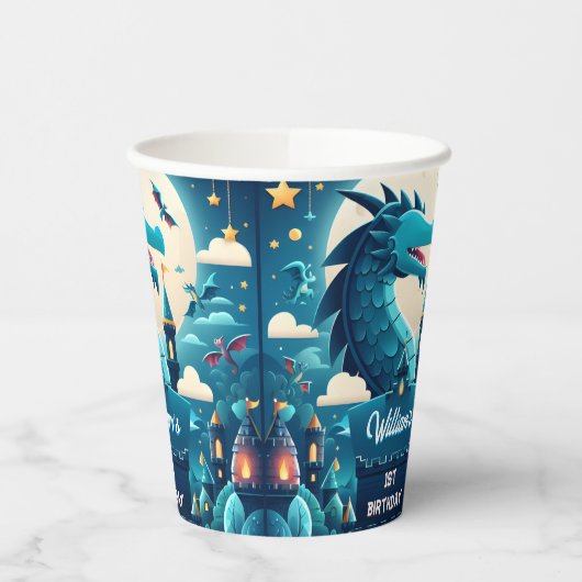 Epic Schattigee Kinder Hero Boys Meisjes Dragon 1e Papieren Bekers (Links)