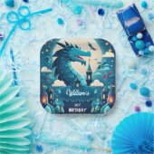 Epic Schattigee Kinder Hero Boys Meisjes Dragon 1e Papieren Bordje (Feest)