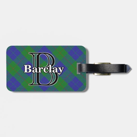 Epic Scotland Clan Barclay Hunting Tartan Bagagelabel (Achterkant horizontaal)