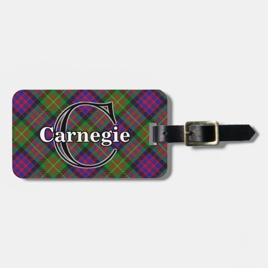 Epic Scotland Clan Carnegie Tartan Bagagelabel (Voorkant horizontaal)