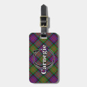 Epic Scotland Clan Carnegie Tartan Bagagelabel (Voorkant verticaal)