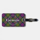 Epic Scotland Clan Carnegie Tartan Bagagelabel (Achterkant horizontaal)