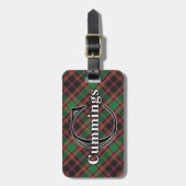 Epic Scotland Clan Cumming Hunting Tartan Bagagelabel (Voorkant verticaal)