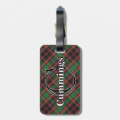 Epic Scotland Clan Cumming Hunting Tartan Bagagelabel (Achterkant verticaal)