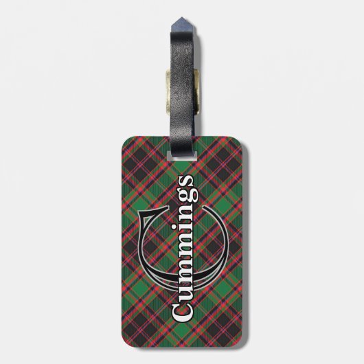 Epic Scotland Clan Cumming Hunting Tartan Bagagelabel (Achterkant verticaal)