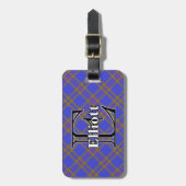 Epic Scotland Clan Elliot Tartan Bagagelabel (Voorkant verticaal)