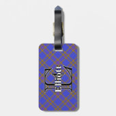 Epic Scotland Clan Elliot Tartan Bagagelabel (Achterkant verticaal)