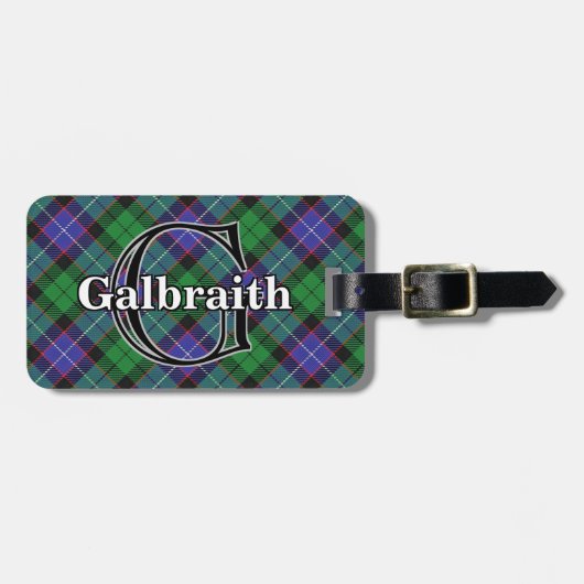 Epic Scotland Clan Galbraith Tartan Bagagelabel (Voorkant horizontaal)