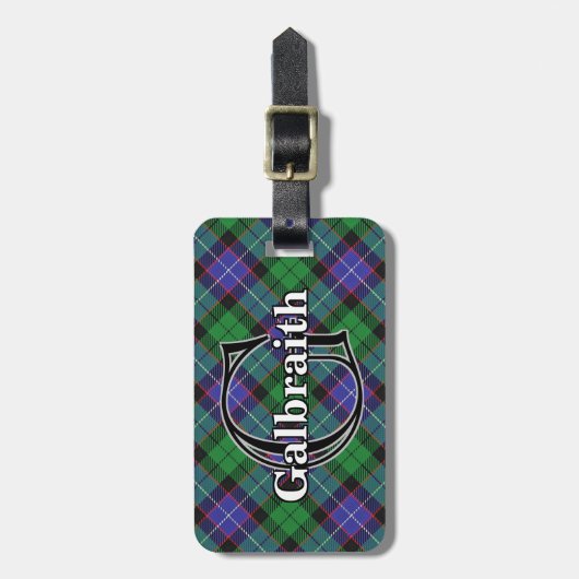 Epic Scotland Clan Galbraith Tartan Bagagelabel (Voorkant verticaal)