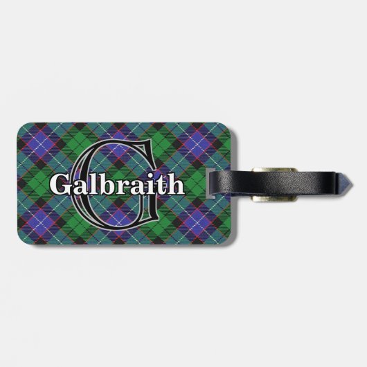 Epic Scotland Clan Galbraith Tartan Bagagelabel (Achterkant horizontaal)