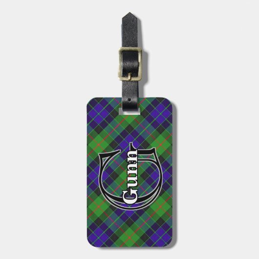 Epic Scotland Clan Gunn Tartan Bagagelabel (Voorkant verticaal)