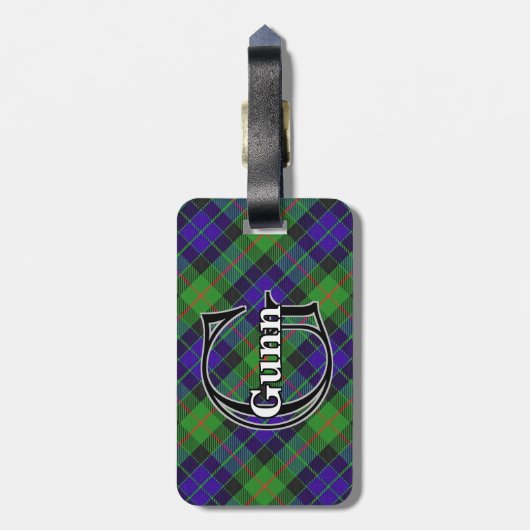 Epic Scotland Clan Gunn Tartan Bagagelabel (Achterkant verticaal)