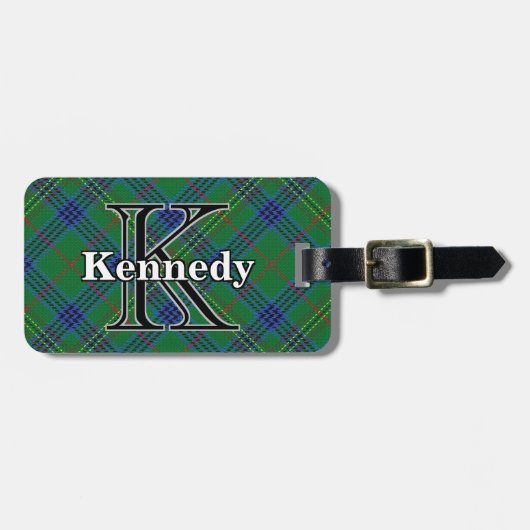 Epic Scotland Clan Kennedy Tartan Bagagelabel (Voorkant horizontaal)
