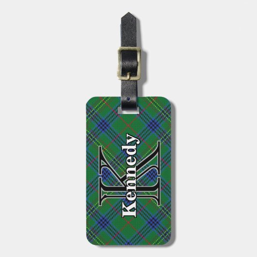 Epic Scotland Clan Kennedy Tartan Bagagelabel (Voorkant verticaal)