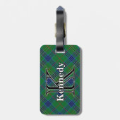 Epic Scotland Clan Kennedy Tartan Bagagelabel (Achterkant verticaal)