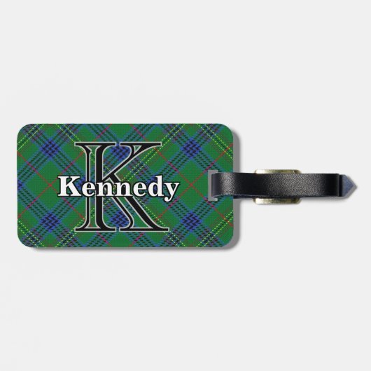 Epic Scotland Clan Kennedy Tartan Bagagelabel (Achterkant horizontaal)