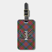 Epic Scotland Clan Kidd Tartan Bagagelabel (Voorkant verticaal)
