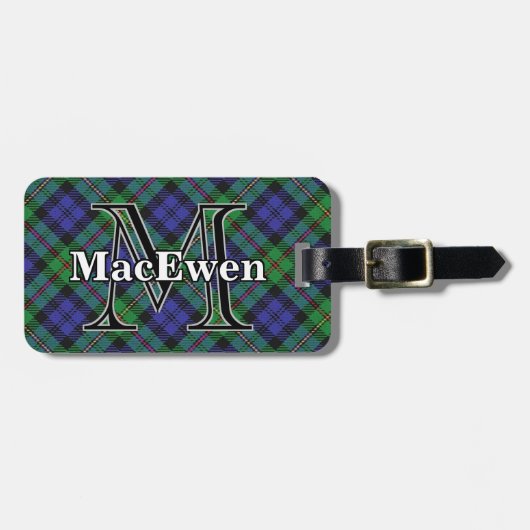 Epic Scotland Clan MacEwen Tartan Bagagelabel (Voorkant horizontaal)